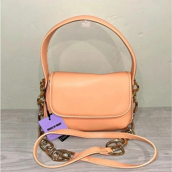NWTS House Of Want “We Are Chic” 2.0 Peach Crossbody Bag. - Picture 6 of 12